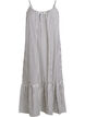 Summer dress with stripes and A-line shape, Black, Packshot image number 0