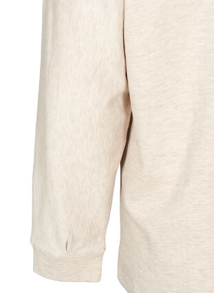 Hooded marled sweatshirt, Natural Melange, Packshot image number 3