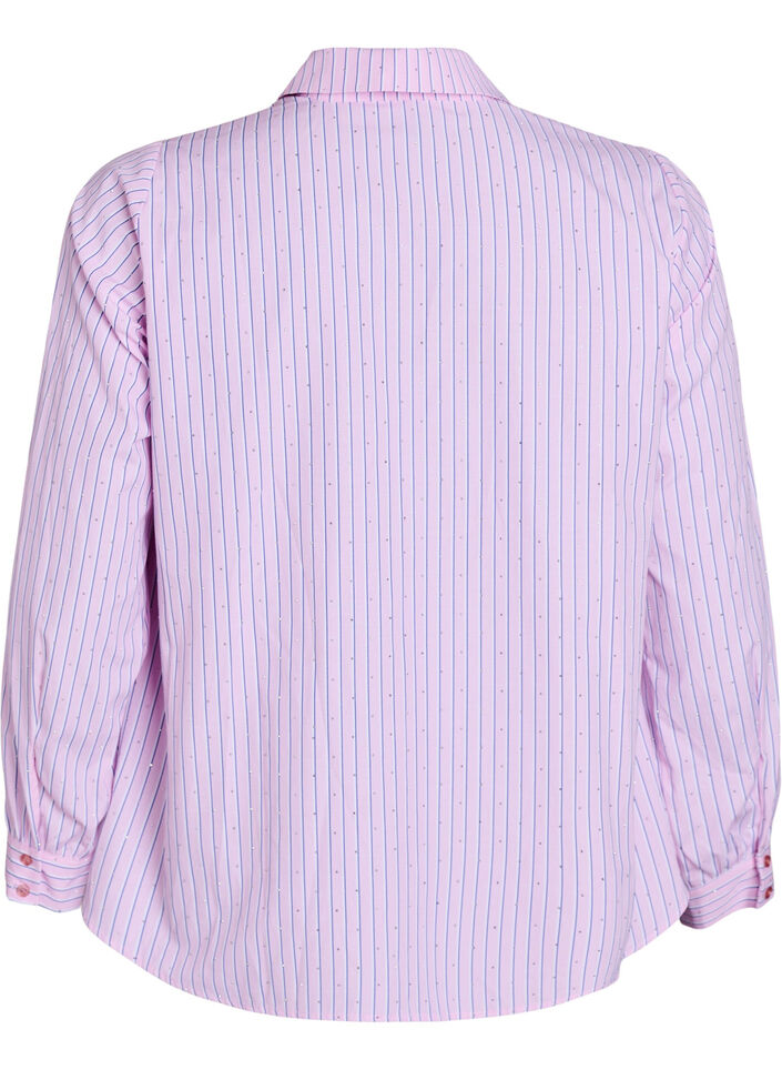 Striped shirt with studs, Pink, Packshot image number 1