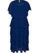 Maxi dress with ruffle layers and detachable cape, Blue, Packshot image number 0