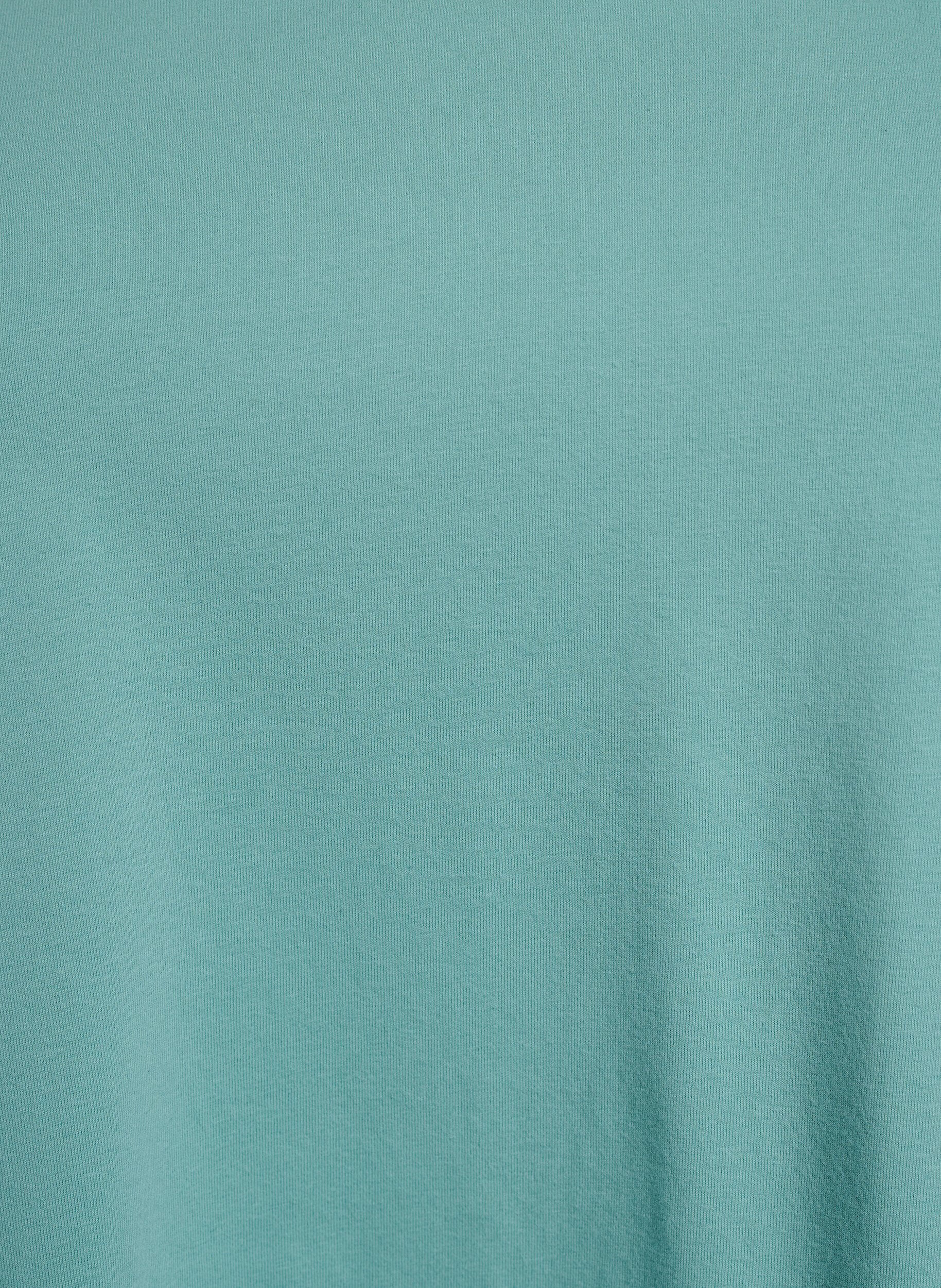 Zizzifashion Solid coloured basic t-shirt in cotton, Green, Packshot image number 2