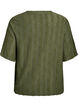 Blouse with textured pattern and short sleeves, Green, Packshot image number 1