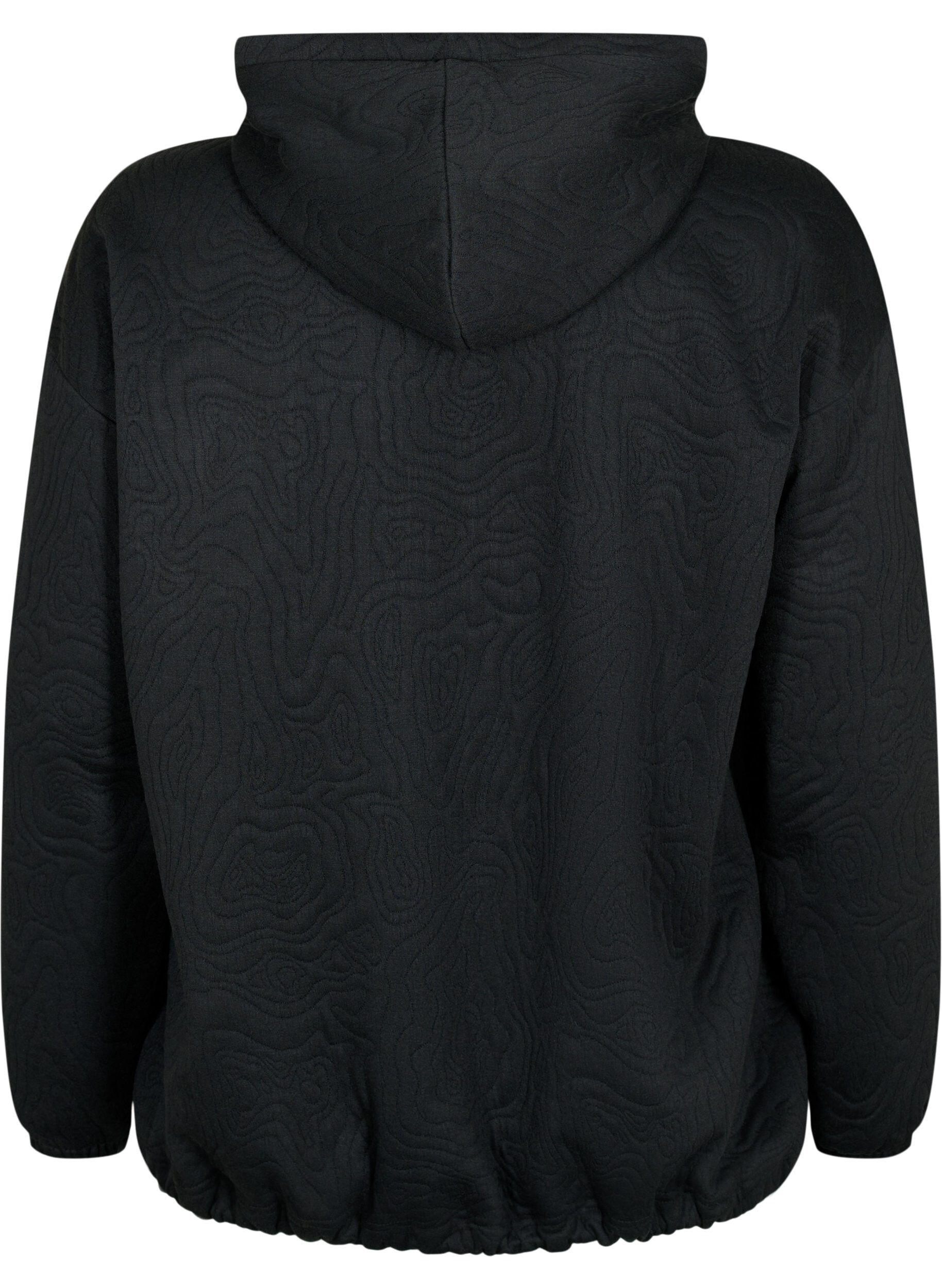 Zizzifashion Sporty hooded sweatshirt, Black, Packshot image number 1
