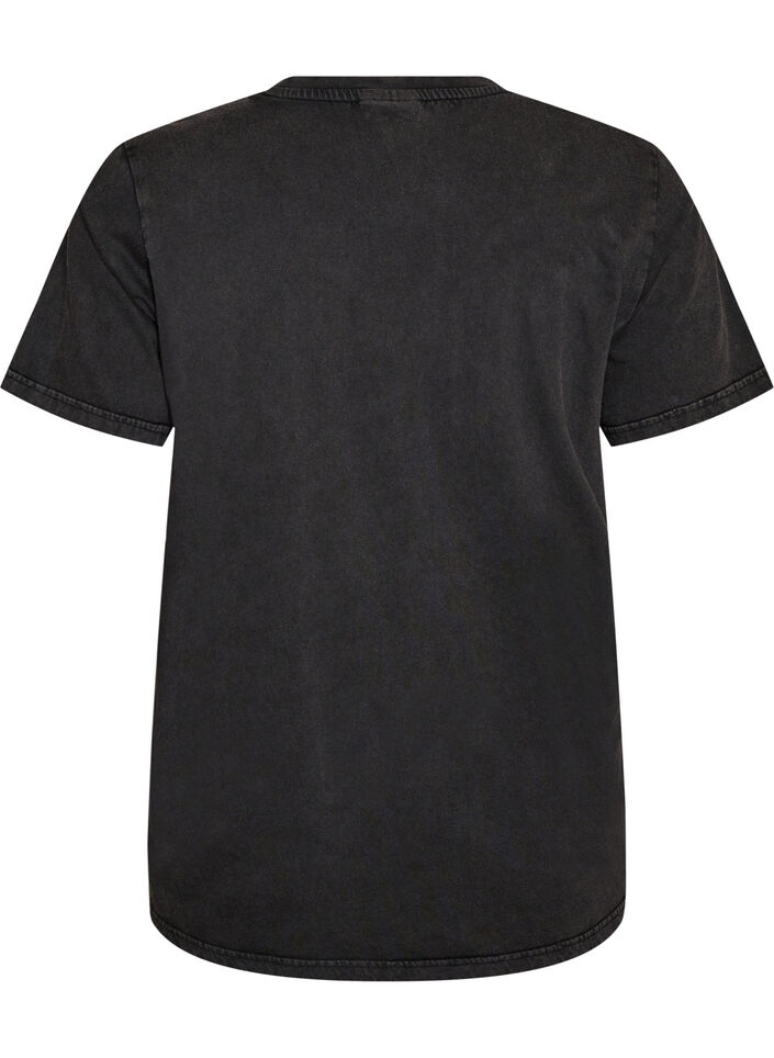Organic cotton graphic T-shirt, Grey, Packshot image number 1
