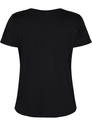 Sports t-shirt with print, Black gold foil logo, Packshot image number 1