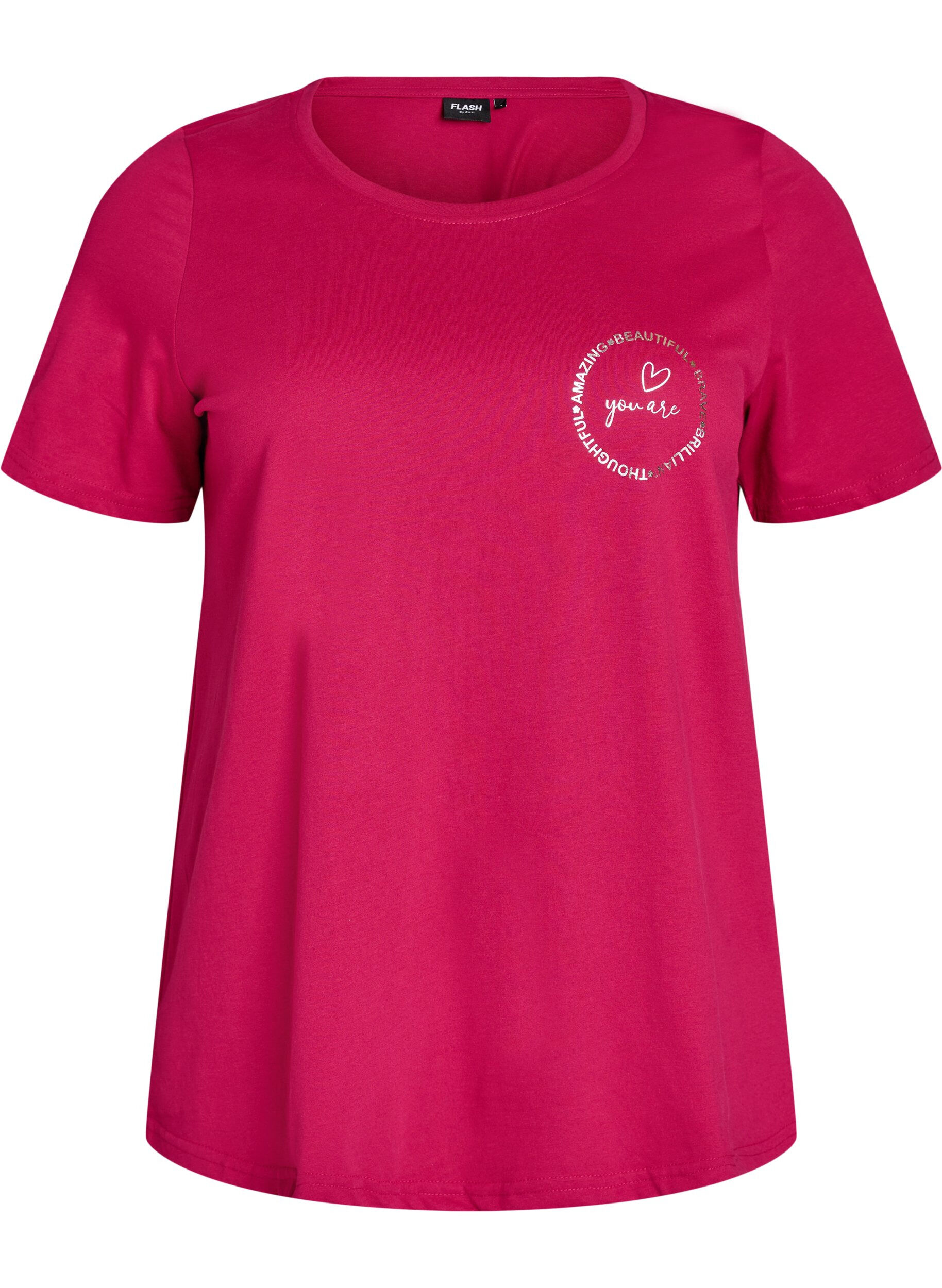 Zizzifashion T-shirt with motif, Red, Packshot image number 0