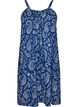 Knee-length strap dress in organic cotton, Blue, Packshot image number 0