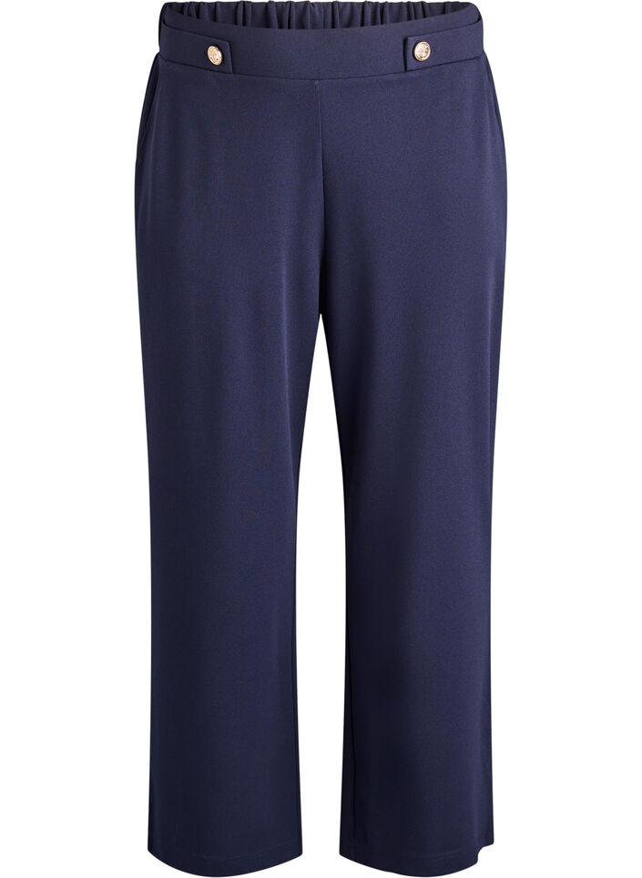 Loose trousers with pockets, Blue, Packshot image number 0