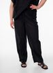 FLASH - Straight fit trousers with high waist, Black, Model image number 2