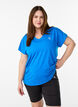 Loose training t-shirt with v-neck, Blue, Model image number 0