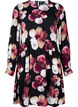 Viscose dress with print and long sleeves, Black, Packshot image number 0