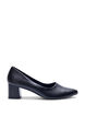 Wide fit - Leather pump with pointed toe, Black, Packshot image number 0