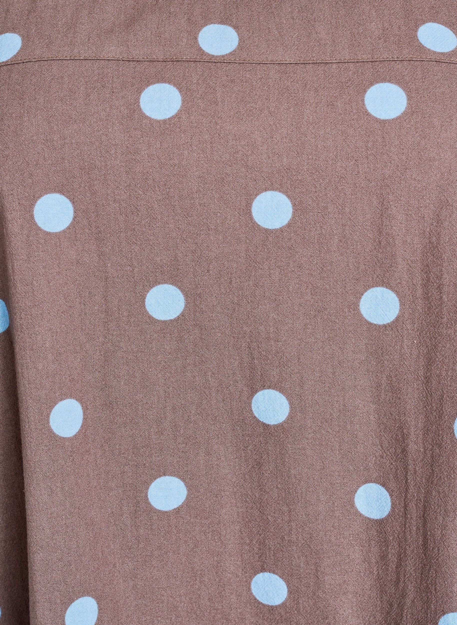 Zizzifashion Short-sleeved cotton dress with print, Blue, Packshot image number 2