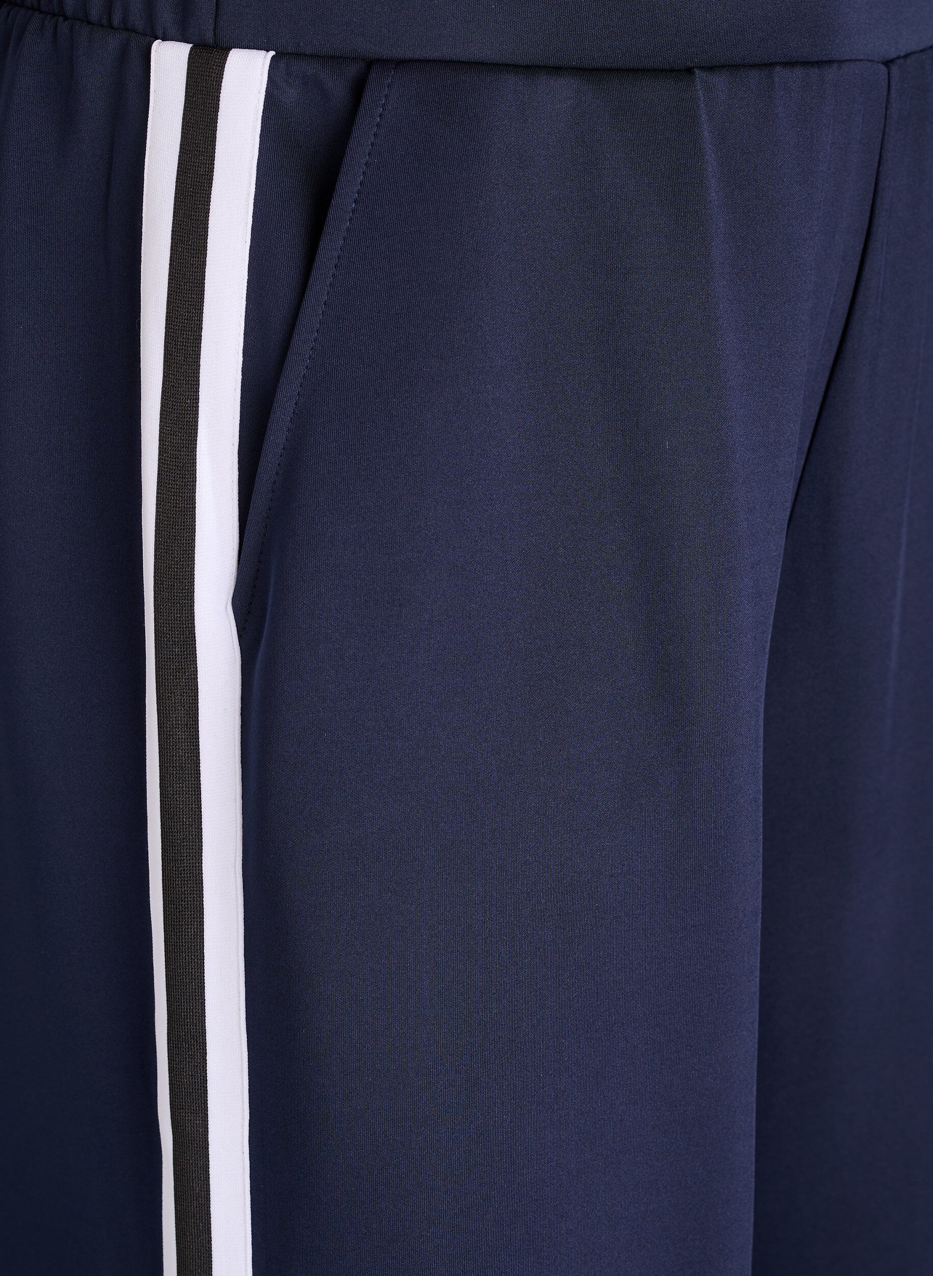 Zizzifashion Track pants with high waist and sporty stripes, Blue, Packshot image number 2
