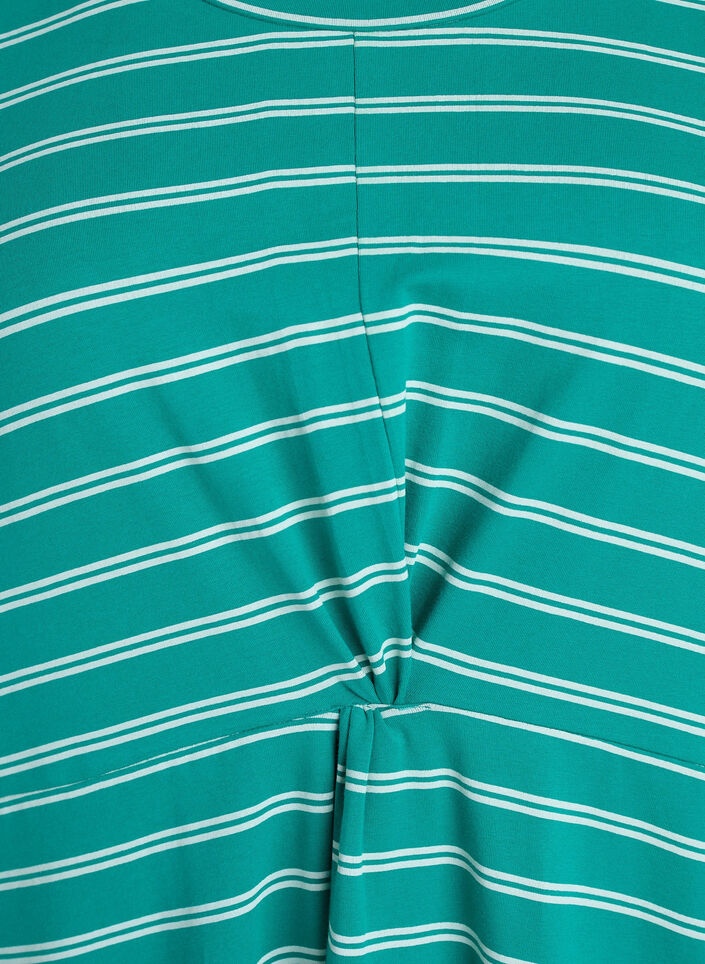 Cotton dress with twist detail, Green, Packshot image number 2