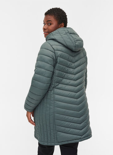 Quilted lightweight jacket with detachable hood and pockets, Urban Chic, Model image number 1