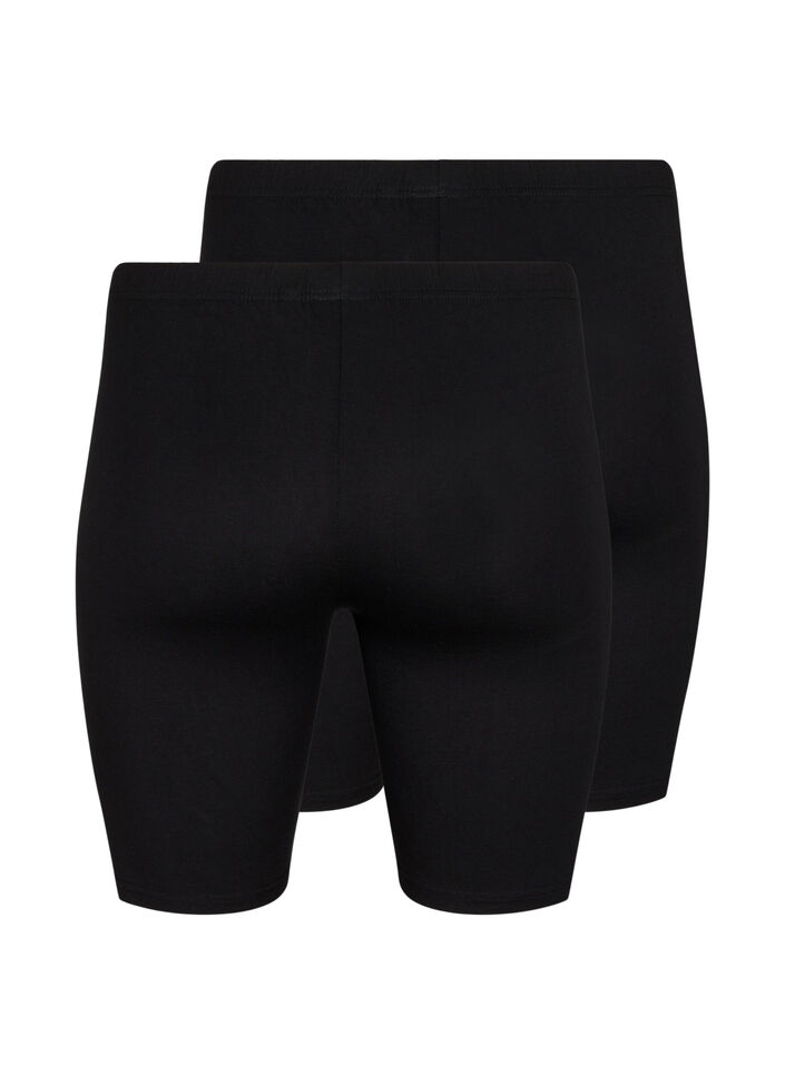 2-pack viscose cycling shorts, Black, Packshot image number 1