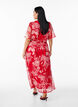 Long chiffon dress with floral print, Red Flower AOP, Model image number 1