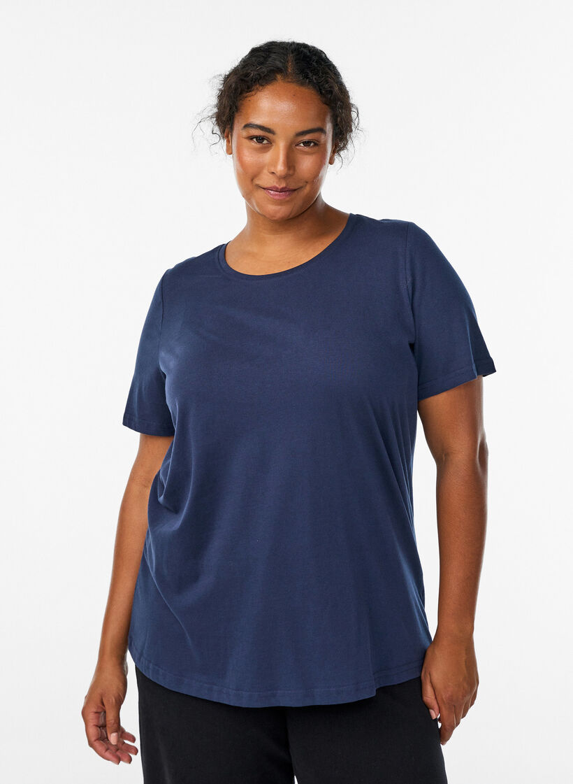 FLASH - T-shirt with print, Blue, Model