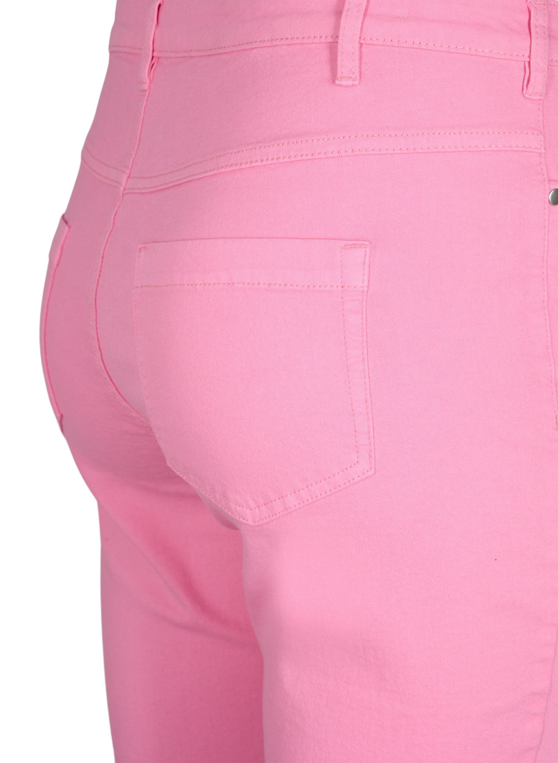 Zizzifashion Tight-fitting Emily capri trousers, Rosebloom, Packshot image number 3