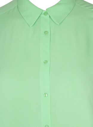 Long viscose shirt with 2/4 sleeves, Summer Green, Packshot image number 2