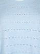 Knitted blouse with round neck and lace pattern, Cashmere Blue Mel., Packshot image number 2