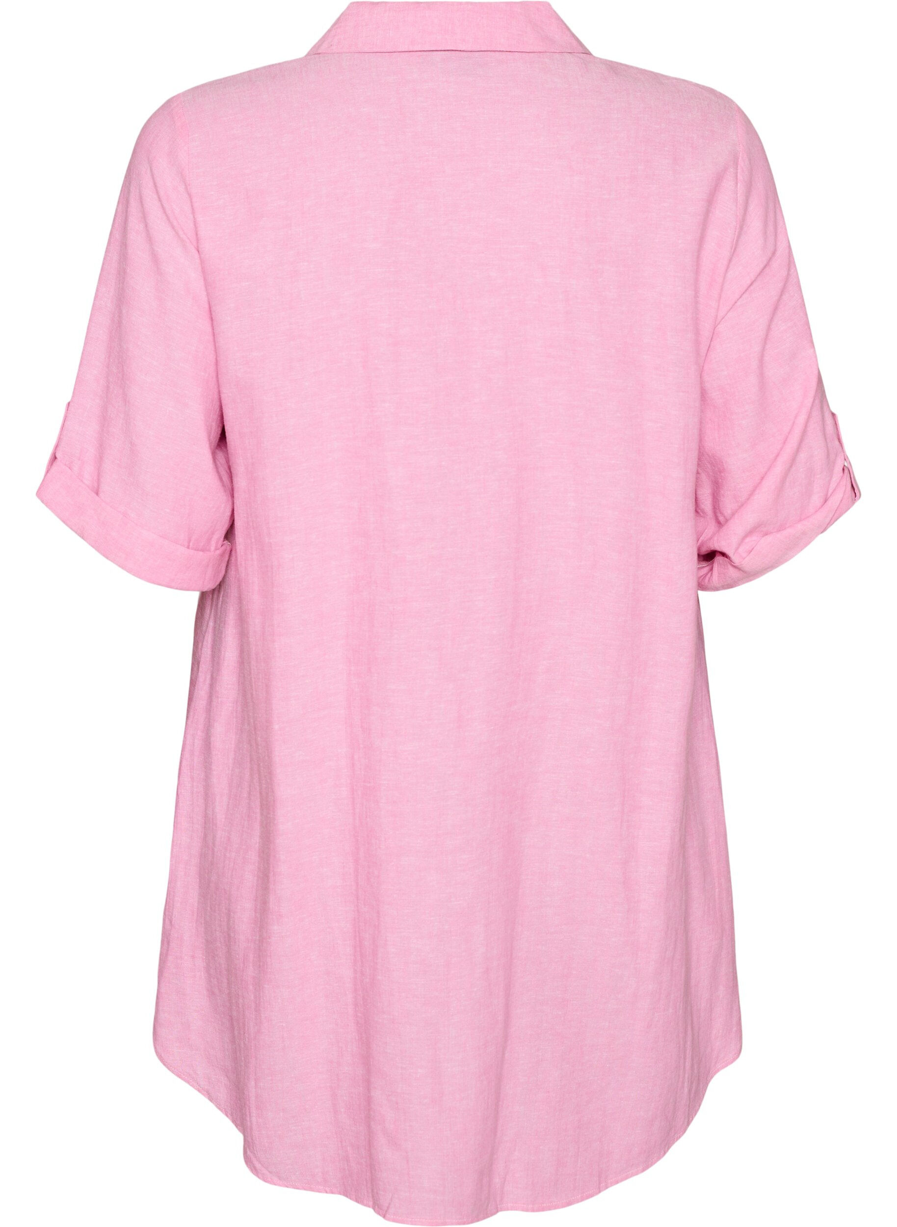 Zizzifashion Linen and viscose tunic with A-shape, 2169, Packshot image number 1