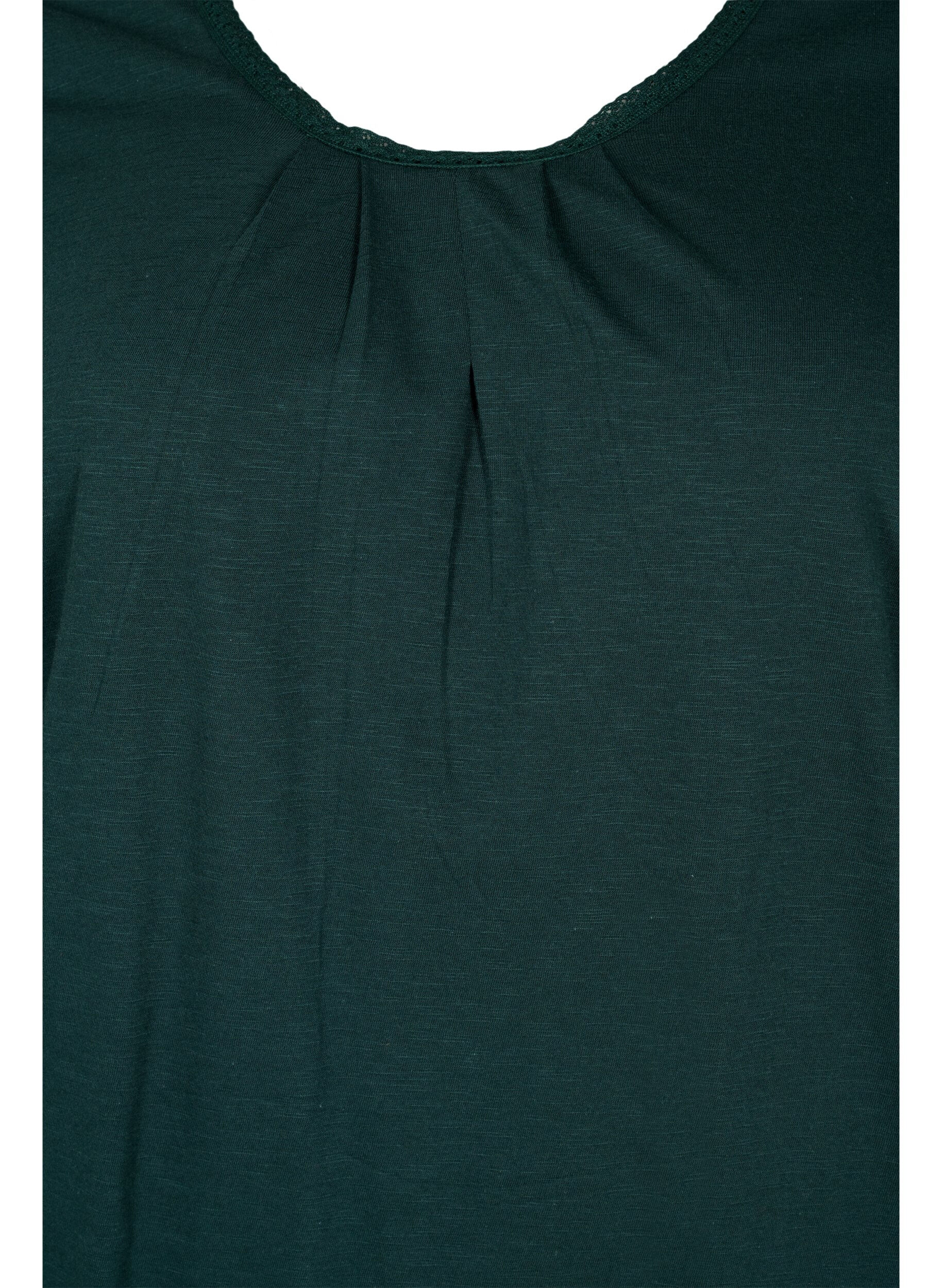 Zizzifashion Cotton top with 3/4 sleeves, Scarab, Packshot image number 2