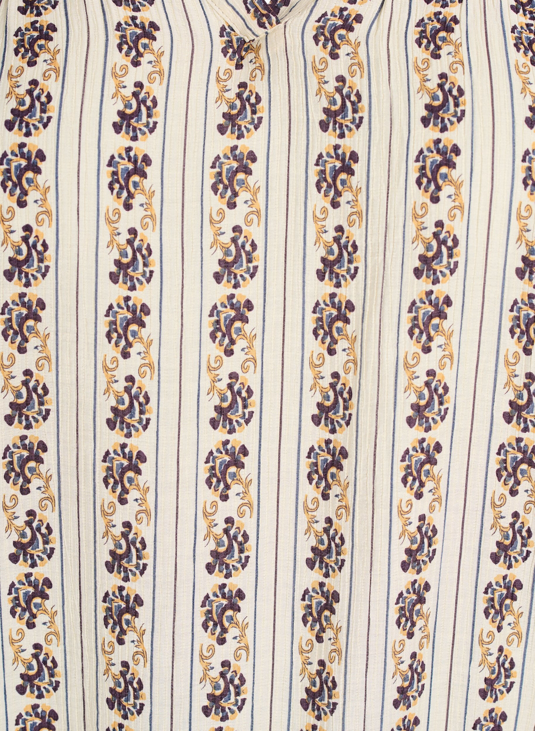 Zizzifashion Printed blouse with a smocked hem, Egret AOP, Packshot image number 2