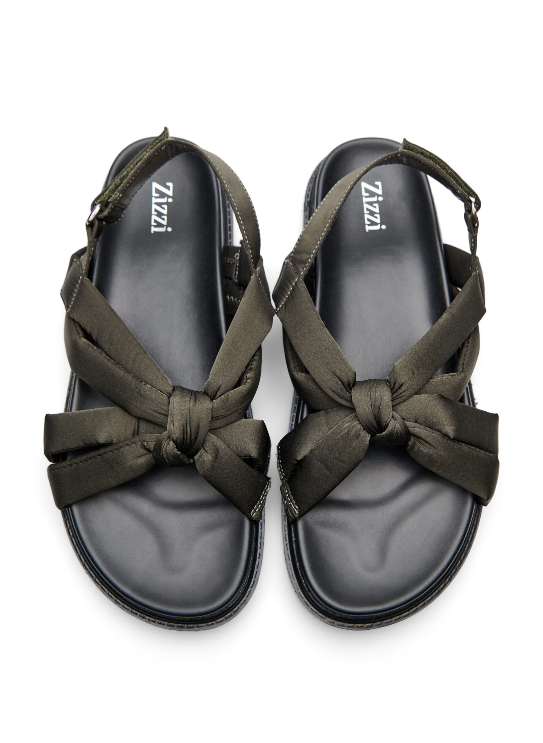 Zizzifashion Wide fit - Sandal with knot detail, Green, Packshot image number 2