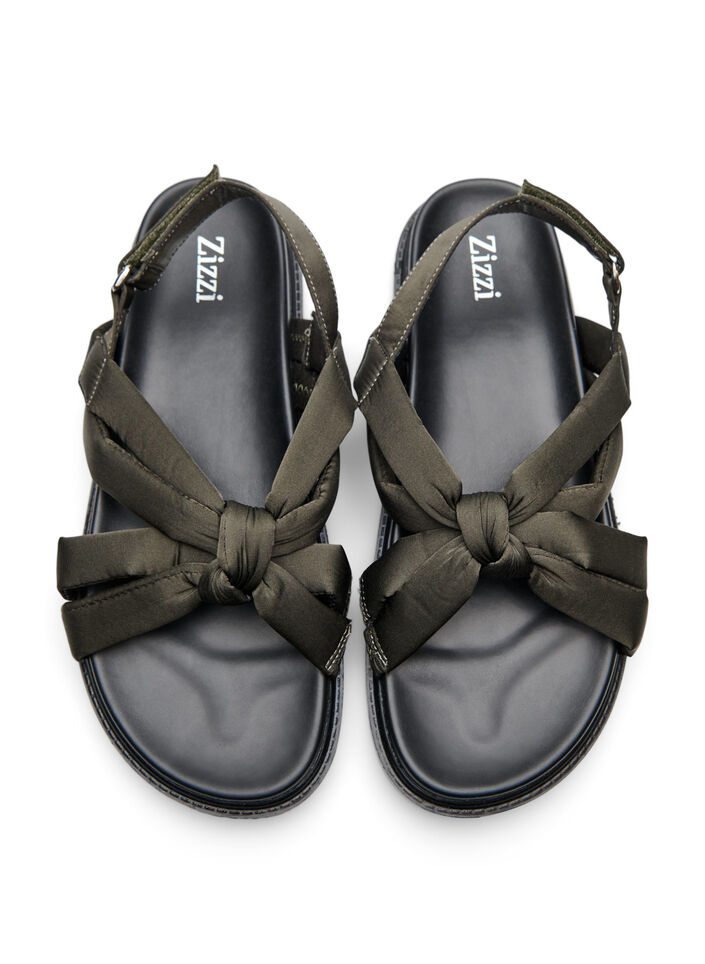 Wide fit - Sandal with knot detail, Green, Packshot image number 2