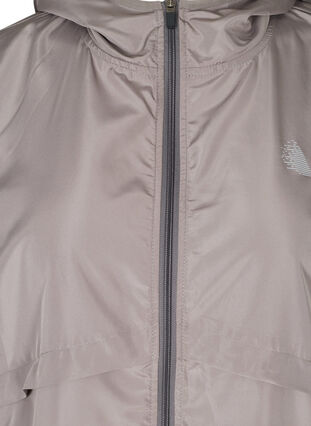 Sports jacket with hood and reflectors, Grey Silver, Packshot image number 2