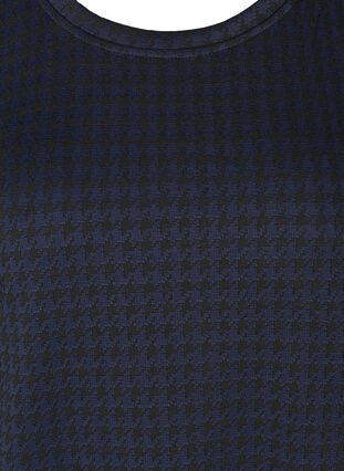 Checkered dress with short sleeves, Navy, Packshot image number 2