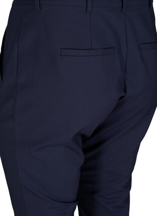 Classic ankle-length trousers with high waist, Night Sky, Packshot image number 3