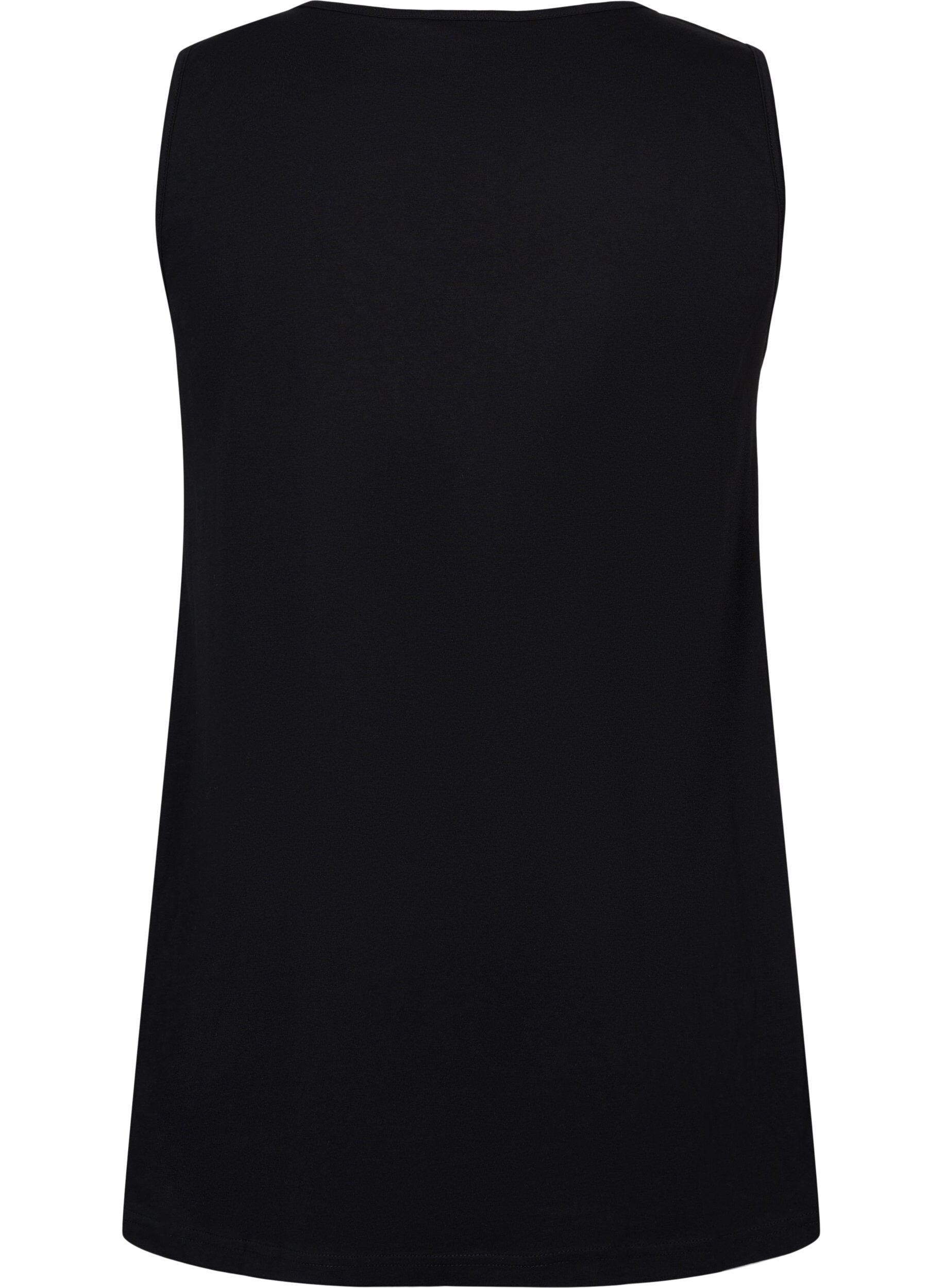 Zizzifashion Cotton top with a-shape, Black, Packshot image number 1