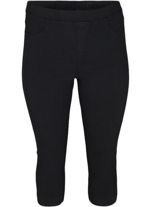 Close-fitting cropped trousers, Black, Packshot image number 0