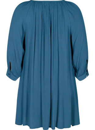 Viscose tunic with 3/4 sleeves, Majolica Blue, Packshot image number 1