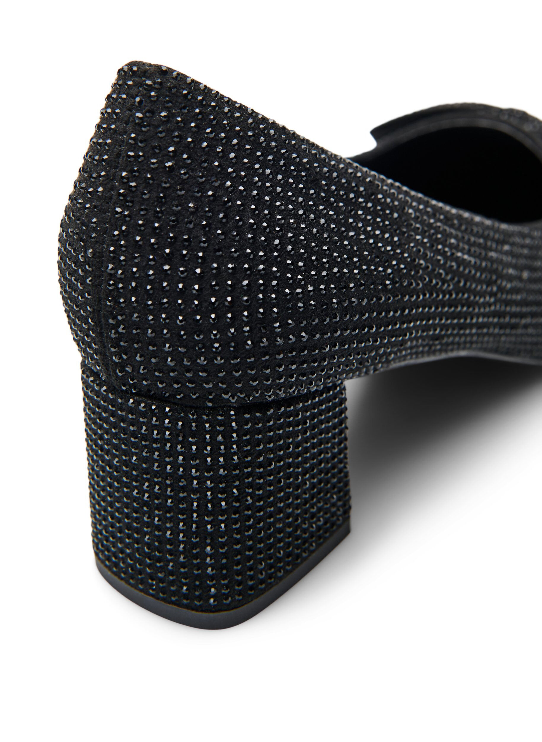 Zizzifashion Pumps with bow and rhinestones, Black, Packshot image number 4