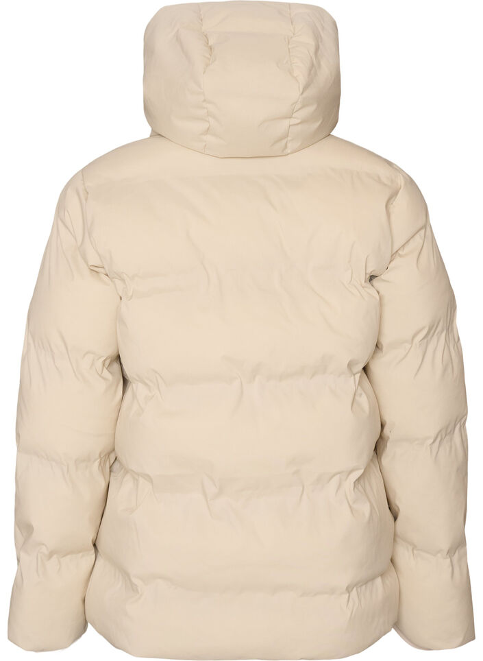 Short puffer jacket with detachable hood, Vanilla, Packshot image number 1