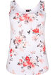 Floral tank top in viscose, White AOP flower, Packshot image number 0
