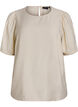 Viscose blouse with 1/2 sleeves, Beige, Packshot image number 0