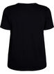 Crew neck cotton T-shirt with print, Black W. Love, Packshot image number 1