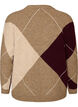Knit with harlequin pattern, Brown, Packshot image number 1