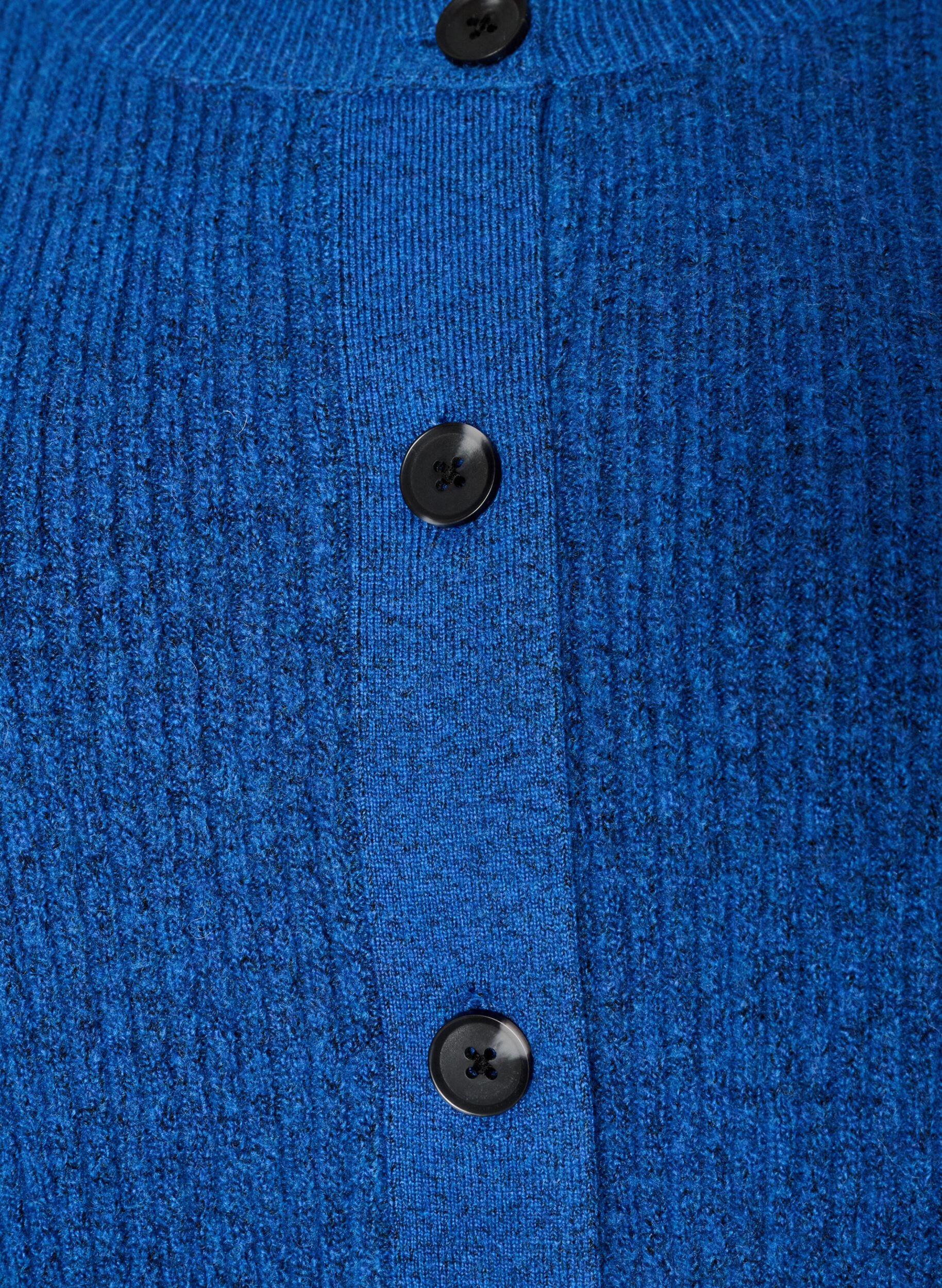 ZizzifashionRib knit cardigan with buttons, Blue, Packshot image number 2