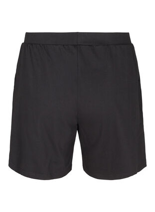 Loose cotton shorts with pockets, Black, Packshot image number 1