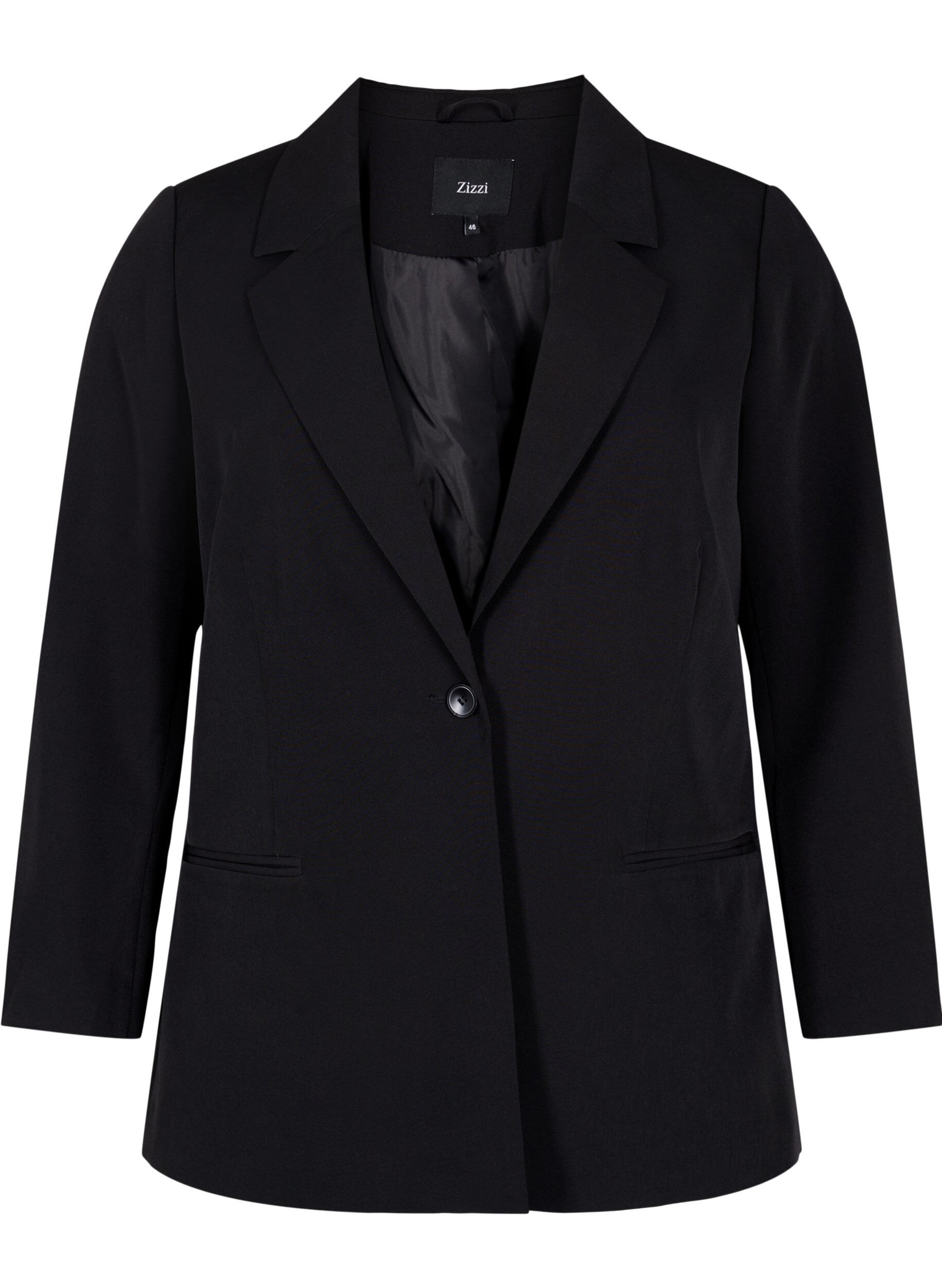 Zizzifashion Blazer with a single button closure, Black, Packshot image number 0