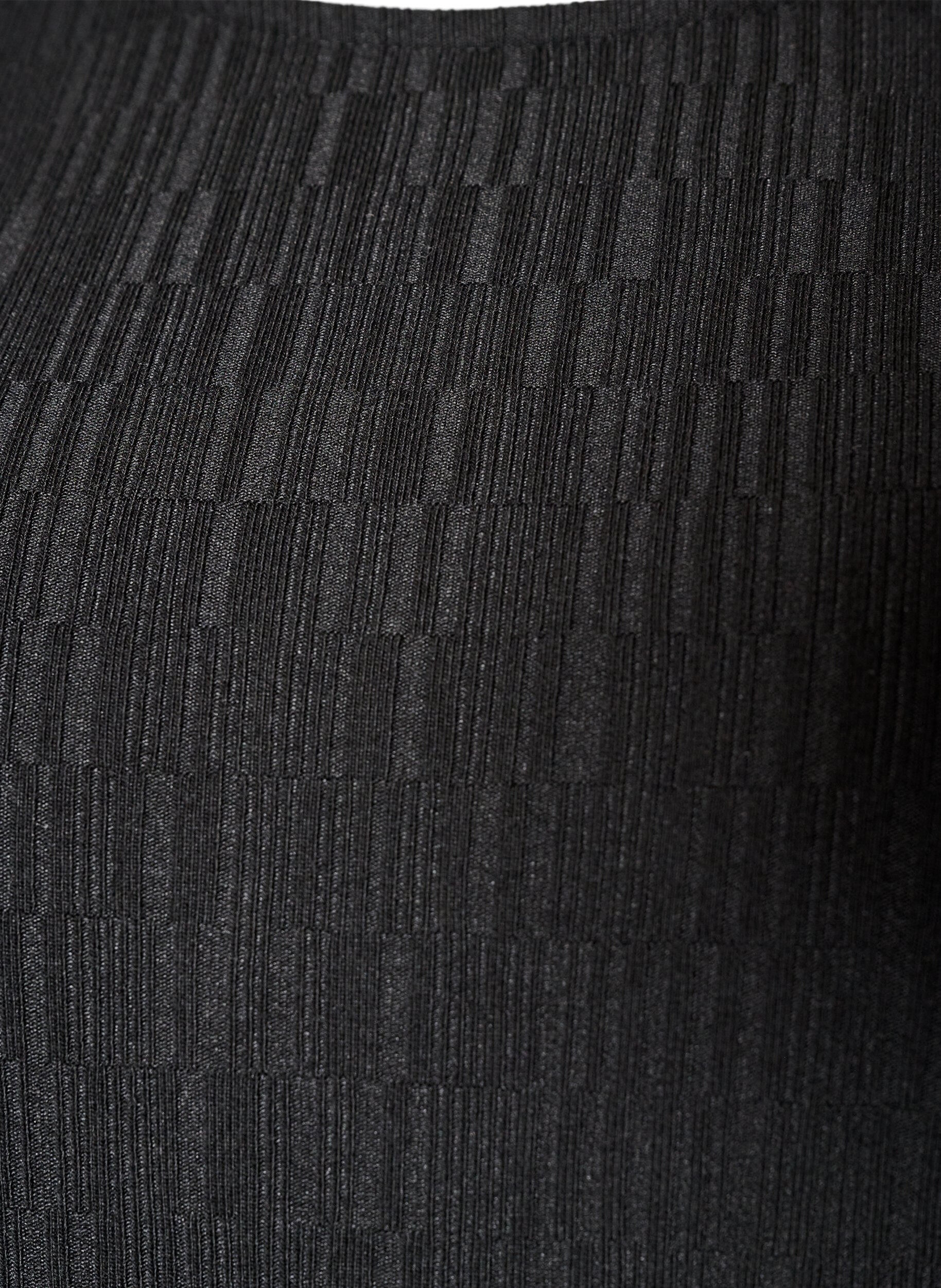 ZizzifashionBlouse with texture and 3/4 sleeves, Black, Packshot image number 2