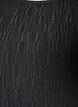 Blouse with texture and 3/4 sleeves, Black, Packshot image number 2