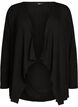 Open cardigan in textured jersey, Black, Packshot image number 0