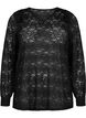 Long-sleeved lace blouse, Black, Packshot image number 0